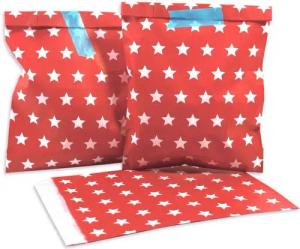 Frau WUNDERVoll Papierdekoration Papiertüten - rot, weiße Sterne