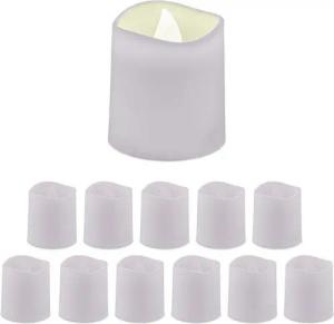 relaxdays LED-Kerze LED Teelichter 12er Set, warmweiß