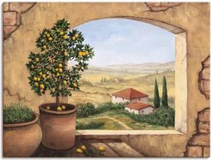 Artland Wandbild Fenster in der Toskana, Fensterblick (1 St), als Alubild, Outdoorbild, Leinwandbild, Poster, Wandaufkleber