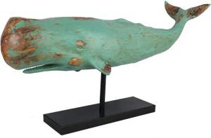 MichaelNoll Dekofigur Wal Walfisch Fisch Standfuß Polyresin XXL 77x17,5x38,5 cm