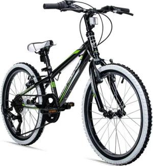 bergsteiger Kinderfahrrad Kansas 20, 24 Zoll, 6, 7, 8, 9, 10, 11 Jahre, Mädchen, Jungen, 6 Gang Shimano Tourney RD-TY300 Schaltwerk, Kettenschaltung, V-Brakes