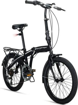 bergsteiger Faltrad Windsor 20 Zoll, Klapprad, Shimano 6 Gang-Schaltung, Damen, Herren, 6 Gang Shimano Tourney RD-TY21 Schaltwerk, Kettenschaltung, V-Bremsen