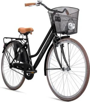 bergsteiger Cityrad Amsterdam 26, 28 Zoll Damenfahrrad, ab 150 cm, Korb, 1 Gang, V-Bremse & Rücktrittbremse
