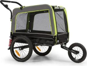 KLARFIT Fahrradkinderanhänger Husky Vario 2-in-1 Hundeanhänger, Hund Fahrradanhänger Hundewagen Anhänger Fahrrad Hundefahrradanhänger