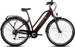 SAXONETTE E-Bike Cityrad Comfort Sport, 9 Gang Shimano Alivio Schaltwerk, Kettenschaltung, Heckmotor, 418 Wh, (mit integr. Rahmenschloss), Pedelec, Elektrofahrrad für Damen u. Herren