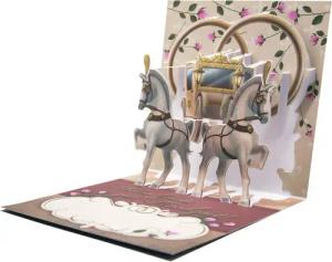 Glückwunschkarte Hochzeit Karte - Popup Karte 3D Karte - Außergewöhnliche Grußkarten zum Hochzeit- Geschenkideen, ideal für Gutscheine & Geldgeschenke - Für Kinder & Erwachsene (Hochzeit Pferde)