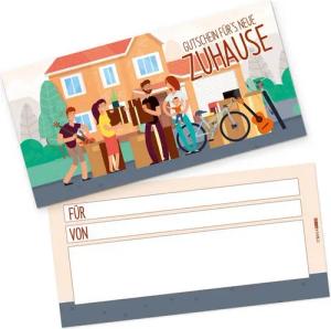 itenga Grußkarten itenga Geschenkgutschein Umzug neues Zuhause - Gutschein zum Ausfüllen