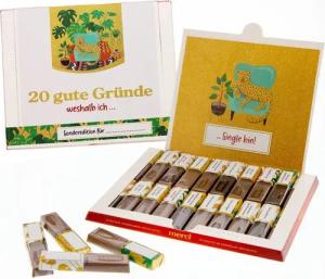 SURPRISA Aufkleber Set '20 Gründe' für Merci Schokolade, personalisierbar