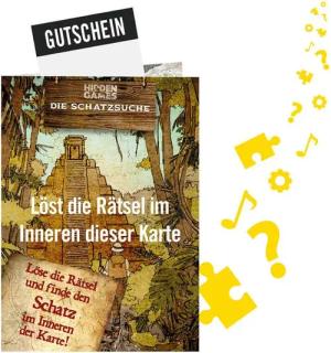 Hidden Games Grußkarten Rätselkarte "Die Schatzsuche", Made in Germany