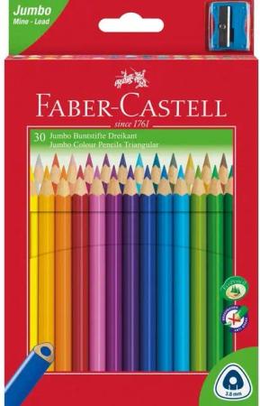 Faber-Castell Buntstift Faber-Castell Jumbo Dreikant Junior Buntstift - 30er Kartonetui
