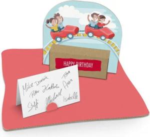 itenga Grußkarten itenga Geldgeschenkverpackung Achterbahn (Motiv 81) mit Bodenplatte un