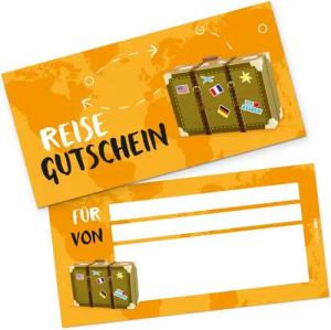 itenga Grußkarten itenga Geschenkgutschein Reise Reisekoffer - Gutschein zum Ausfüllen K