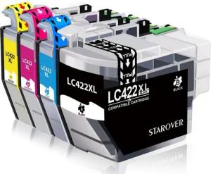 STAROVER 4er-Pack ersetzt für Brother LC422 XL LC 422XL Druckerpatrone Tintenpatrone (MFC-J 5340 DW MFC-J 5340 DWE Ecopro MEC-J 6590 DW MFC-J 6940 DW, MFC-J 5345 DW MFC-J 5740 DW MFC-J 6540 DW MFC-J 6540 DWE)