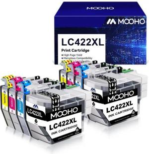 MOOHO 8er für Brother LC422 LC 422XL Druckerpatronen Tintenpatrone (MFC-J 5340 DW MFC-J 5340 DWE Ecopro MFC-J 5345 DW, MFC-J 5740 DW MFC-J 6540 DW MFC-J 6540 DWE MFC-J 6590 DW MFC-J 6940 DW)