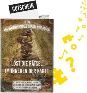 Hidden Games Grußkarten Rätselkarte "Das geheimnisvolle Orakel von Delphi", Made in Germany