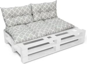 Amilian Stuhlkissen - Bankauflage - Gartenbankauflage - 60x120cm + 2 x 40x60cm, 3er Set - Gartenbankauflage - Pallettensitzkissen - Bankkissen