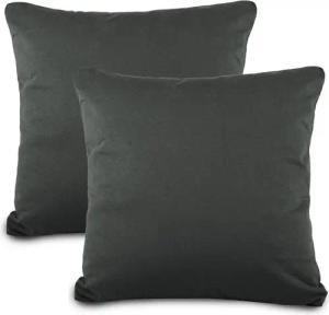 aqua-textil Kissenbezüge Classic Line Kissenbezüge Kissenhüllen 2er Set 45x45cm anthrazit