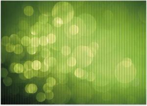 Wallario Schaum-Badematte Abstrakte grüne Kreise grüne Lichtpunkte, Höhe 5.5 mm, rutschhemmend, geeignet für Fußbodenheizungen, Polymer-Schaum, rechteckig