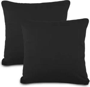 aqua-textil Kissenbezüge Classic Line Kissenbezüge Kissenhüllen 2er Set 40x40cm schwarz