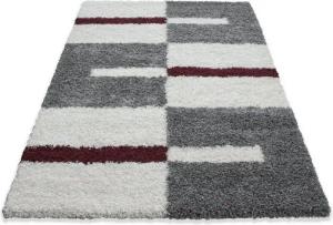Stilvoll Günstig Hochflor-Teppich für Wohnzimmer und Schlafzimmer Kariertes Design, Rechteck, Höhe: 30 mm