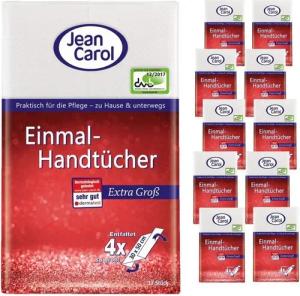 Gut & Günstig Handtücher Jean Carol Einmal-Handtücher 17er Pack 11 Stück Gesamt 187 Stück, (1-St)