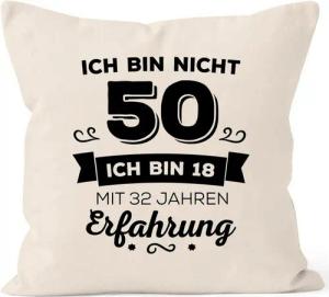 MoonWorks Dekokissen Kissen-Bezug Ich bin nicht [object Object] sondern ich bin 18 mit {[object Object]_jahre_erfahrung} Jahren Erfahrung Geburtstag Geschenk Kissen Moonworks®