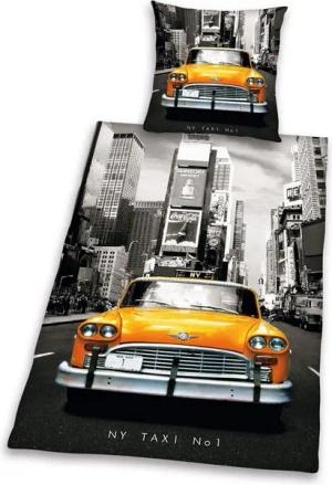 Herding Bettwäsche New York Taxi 135x200cm Cab, Renforcé, 2 teilig, New York Cab, Reißverschluss