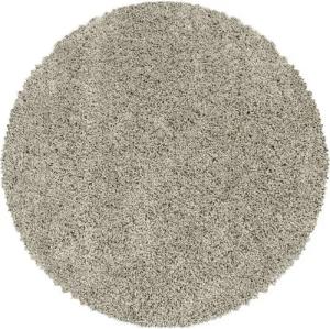 Stilvoll Günstig Hochflor-Teppich für Wohnzimmer und Schlafzimmer Unicolor - Einfarbig, Rund, Höhe: 30 mm