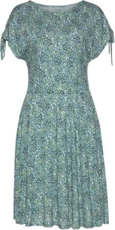 Vivance Jerseykleid mit Blümchendruck, lockeres Sommerkleid, Strandkleid
