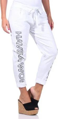 Mississhop Jogginghose Damen Hose Freizeithose Stoffhose Boyfriend Stretch Hose M.349