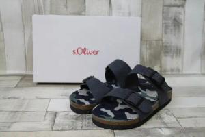 s.Oliver s.Oliver Kinder Oantolette dunkeblau mit zwei Schnallen 32 Badepantolette
