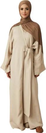 elf prive Langjacke Elf Prive Damen Abaya, Premium Qualität Leinen Abaya Frauen, Lockerer