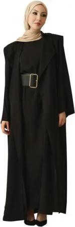 elf prive Langjacke Elf Prive Damen Abaya, Premium Qualität Gepolstert Abya, Lockerer Sitz