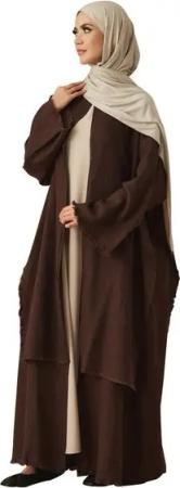 elf prive Langjacke Elf Prive Damen Abaya, Premium Qualität Leinen Abya, Lockerer Sitz Ges