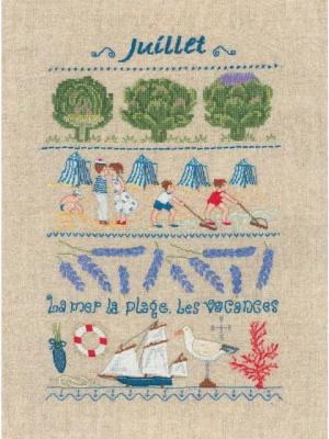 Le Bonheur des Dames Kreativset Le Bonheur des Dames Kreuzstich Set "Juli", Zählmuster, 18x28cm, (embroidery kit by Marussia)