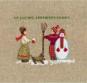 Le Bonheur des Dames Kreativset Le Bonheur des Dames Kreuzstich Set "Schneemann", Zählmuster, 13x17cm, (embroidery kit by Marussia)