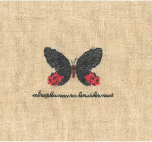 Le Bonheur des Dames Kreativset Le Bonheur des Dames Petit Point Stickpackung "Schwarze und rote Schme, (embroidery kit by Marussia)