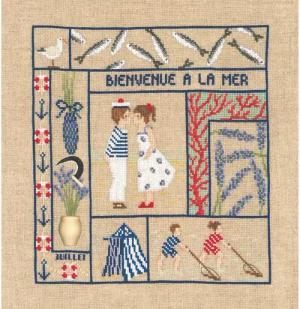 Le Bonheur des Dames Kreativset Le Bonheur des Dames Kreuzstich Set "Willkommen Juli", Zählmuster, 21x, (embroidery kit by Marussia)