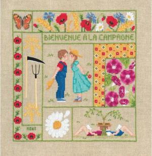 Le Bonheur des Dames Kreativset Le Bonheur des Dames Kreuzstich Set "Willkommen August", Zählmuster, 2, (embroidery kit by Marussia)