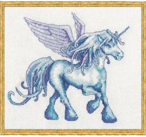 Nimue Fee Main Kreativset Nimue Kreuzstich Set "Malycorn", Zählmuster, 47K, 18x16cm, (embroidery kit by Marussia)