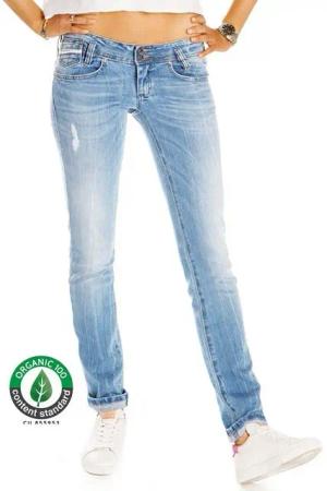 be styled Straight-Jeans Oragnic Low waist Damenhosen, stretchige Hüftjeans - Damen - Bio_001