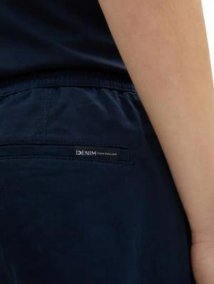 TOM TAILOR Denim Chinohose mit Gummizug am Bein und Bindeband