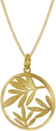 trendor Panzerkette Gold-Anhänger 333/8K Gold mit vergoldeter Silberkette