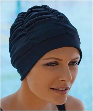 Fashy Badekappe Fashy - Badehaube Schwarz (3403-20) Damen Badekappe Bademütze Bademode