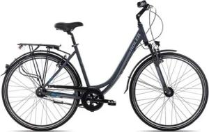 Adler Cityrad Verona Nexus Wave, 7 Gang Shimano Nexus 7 Rücktritt Schaltwerk, Damenrad Citybike Tiefeinstieg schwarz/grau