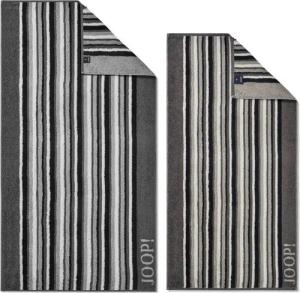 JOOP! Handtuch Handtuch Move Stripes Anthrazit 1692 77, Walkfrottier (1-St), Wendeoptik, Logo, Streifen