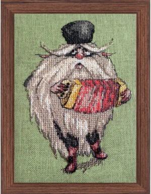 Nimue Fee Main Kreativset Nimue Kreuzstich Set "Domovoy", Zählmuster, 166-H05KV, 8,5x12,5cm, (embroidery kit by Marussia)
