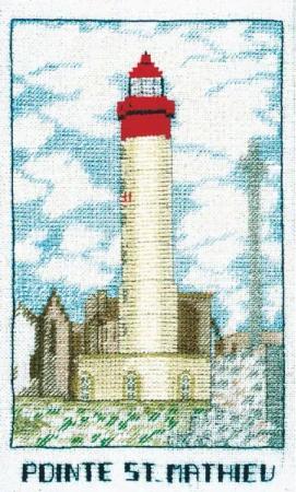 Le Bonheur des Dames Kreativset Le Bonheur des Dames Kreuzstich Set "Leuchtturm „POINTE St Mathieu“", (embroidery kit by Marussia)