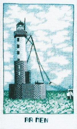 Le Bonheur des Dames Kreativset Le Bonheur des Dames Kreuzstich Set "Leuchtturm von Ar Men", Zählmuste, (embroidery kit by Marussia)