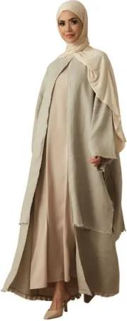 elf prive Langjacke Elf Prive Damen Abaya, Premium Qualität Leinen Abya, Lockerer Sitz Ges